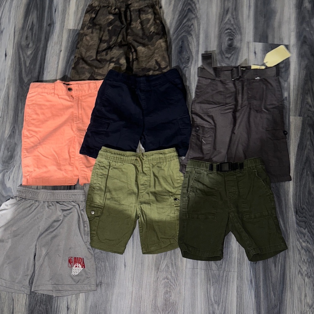 NBA Olive and Gray Men's Cargo Shorts